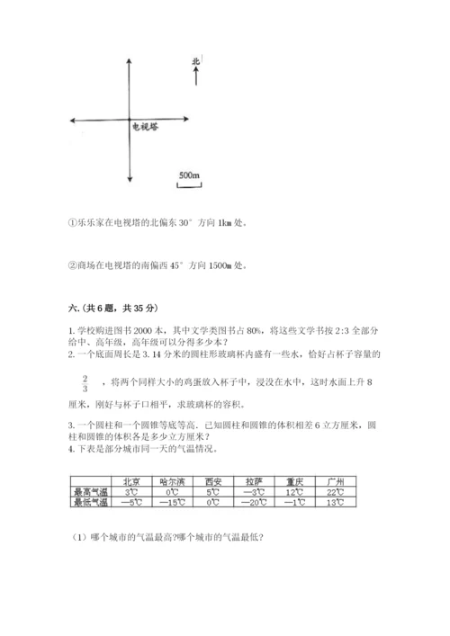 小学六年级数学毕业试题完整.docx