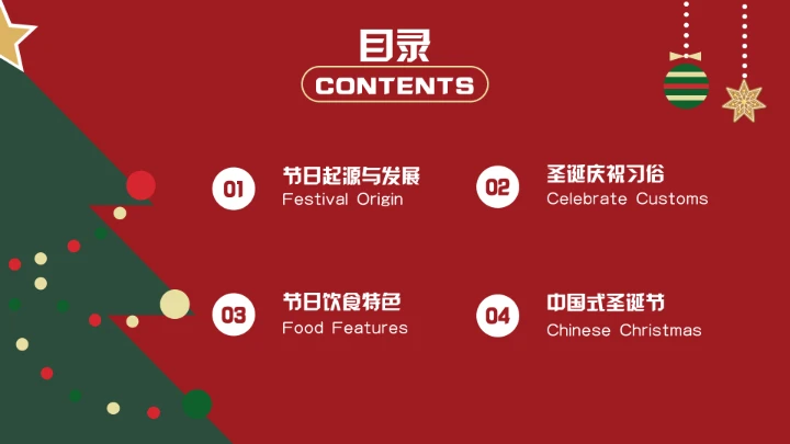 红色圣诞节平安夜节日通用模板