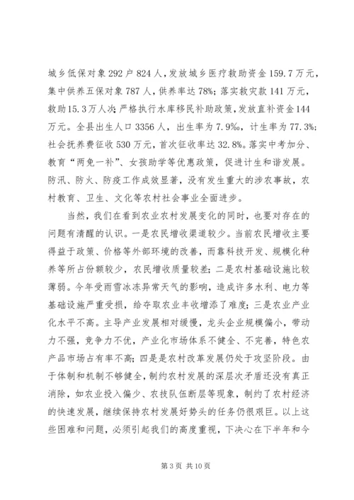 副县长在农口工作会发言.docx