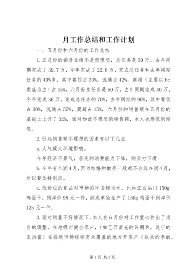 月工作总结和工作计划.docx