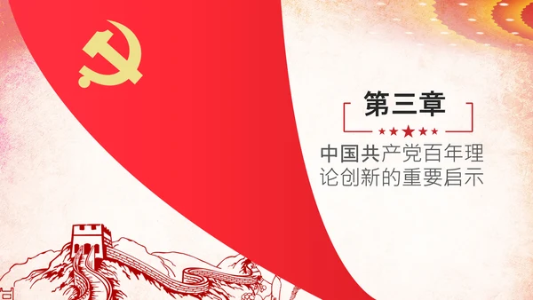 坚持理论创新十个坚持党支部党课PPT模板