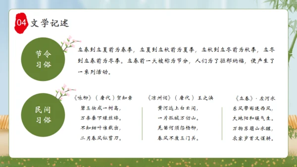 立春杨柳春风通用PPT模板