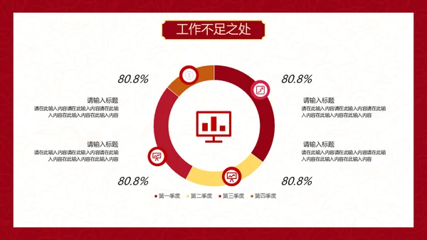 红色中国风虎年新年工作计划通用PPT模板