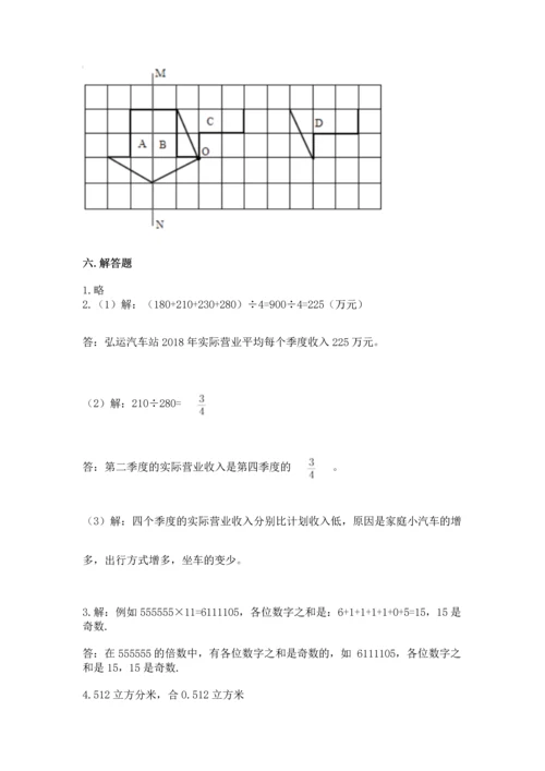 人教版五年级下册数学期末测试卷含答案【a卷】.docx