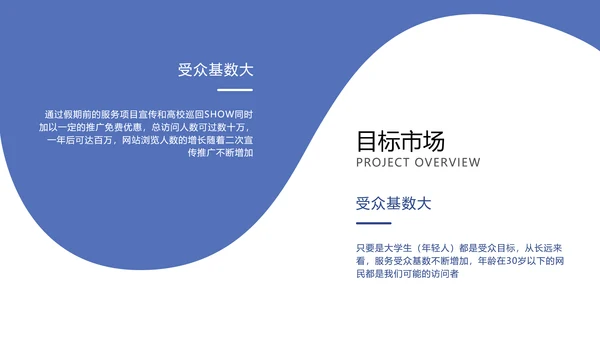 蓝色简约大学生创业计划书PPT模板