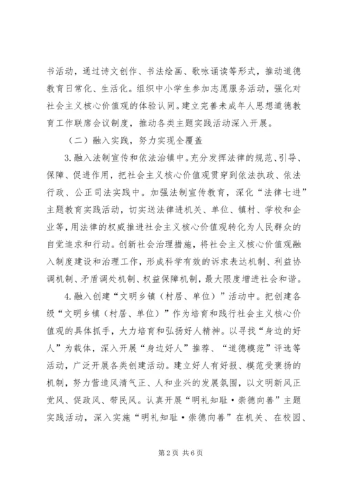 某镇培育和践行社会主义核心价值观工作计划.docx