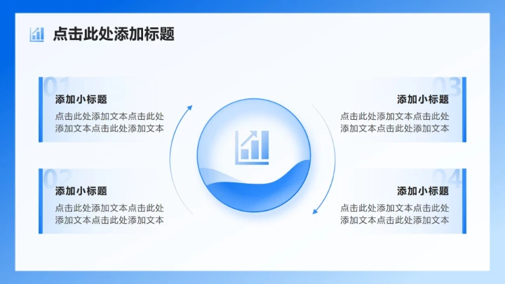 蓝色简约风学科学术文献汇报PPT模板