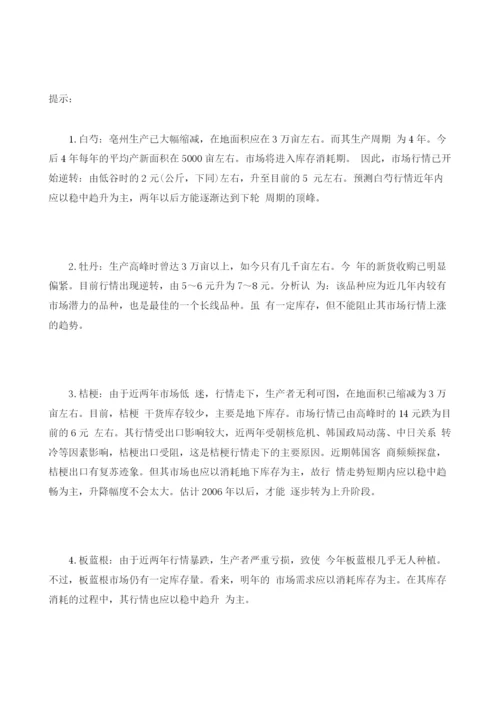 种药材行情走势预测.docx