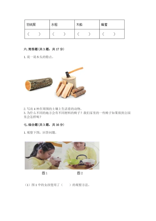 教科版科学二年级上册《期末测试卷》精品（网校专用）.docx