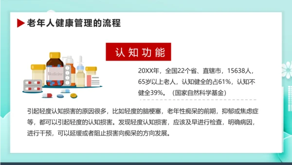 卡通风老年人健康管理知识养老院PPT课件模板