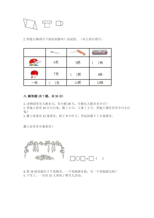 人教版一年级下册数学期中测试卷【易错题】.docx