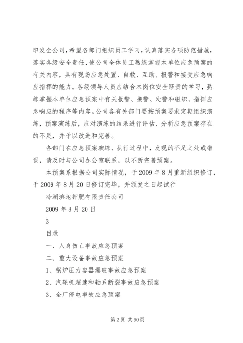 重大事故预防与应急处理救援预案(初稿)[1].docx