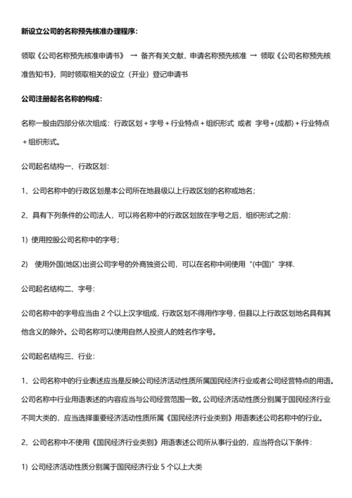 注册公司时公司名称起名申请标准.docx