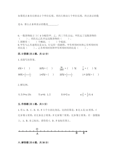 人教版六年级下册数学期末测试卷含答案【突破训练】.docx