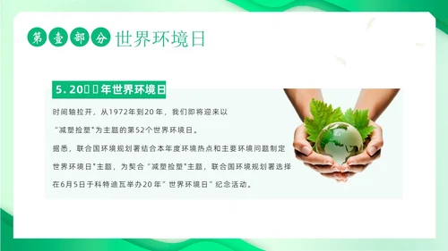 世界环境日保护环境爱护地球卫生环境日PPT课件