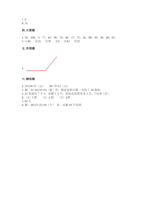 小学数学二年级上册期中测试卷（典优）word版.docx