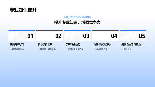 实习经验教育报告PPT模板