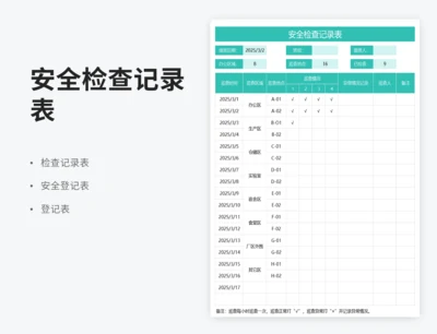 安全检查记录表