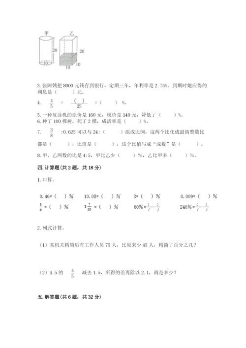 北京版六年级下册数学期中测试卷及答案1套.docx