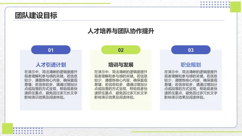 蓝色扁平风2025年度工作计划目标设定PPT模板