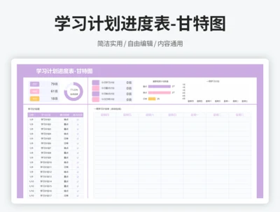 学习计划进度表-甘特图