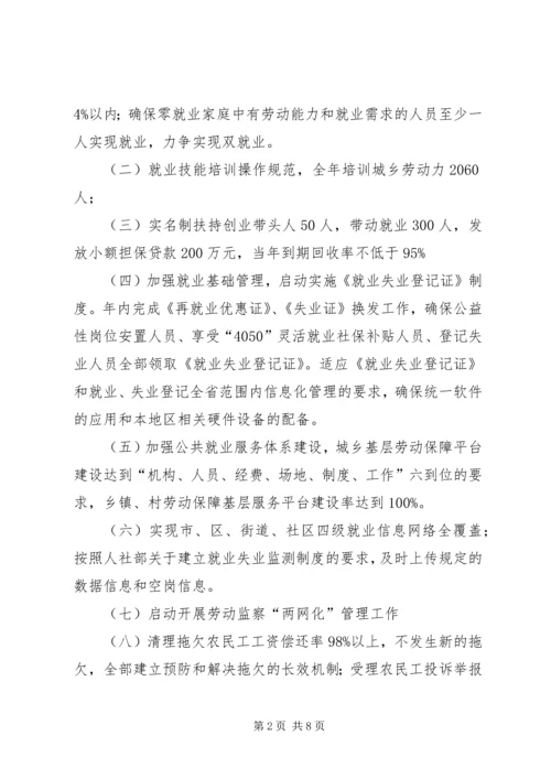 年度工作计划：劳动和社会保障局年度工作计划.docx