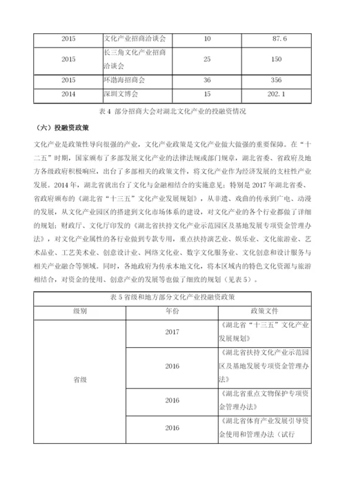 湖北文化产业投融资分析().docx