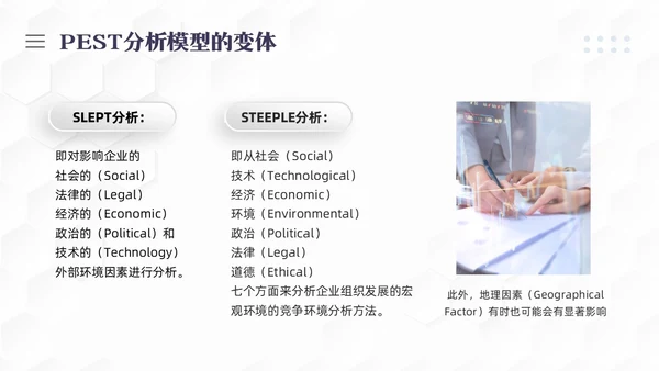 彩色简约PEST分析PPT模板宣传PPT动态PPT