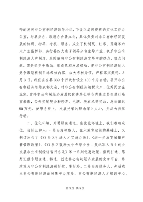 关于全县非公有制经济运行情况的调查与分析 (10).docx