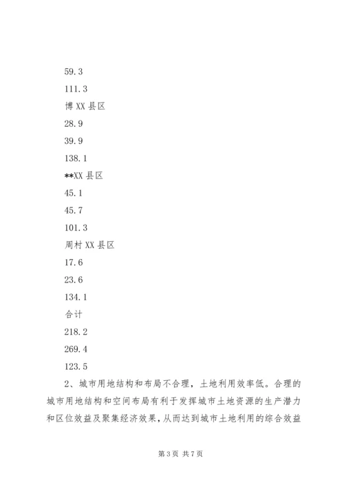 城市土地集约利用问题调研报告 (2).docx