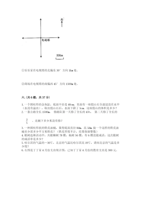 沪教版六年级数学下学期期末测试题精品（易错题）.docx