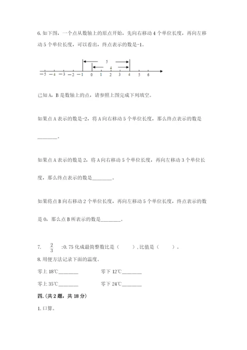 小学六年级数学摸底考试题附参考答案（突破训练）.docx