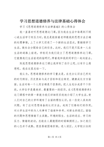 学习思想道德修养与法律基础心得体会 (5).docx