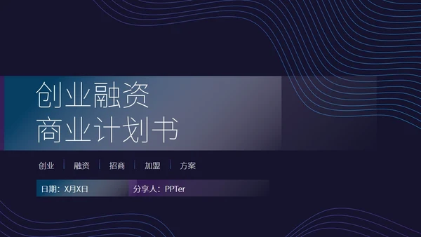 招商投资商业计划书通用PPT