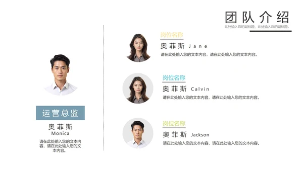 多人团队介绍关系图合集PPT模板