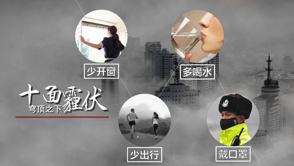 预防雾霾低碳生活科普宣传PPT课件