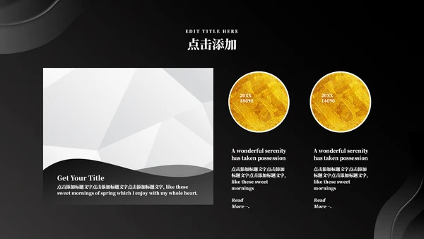 黑金质感商务计划书通用PPT模板