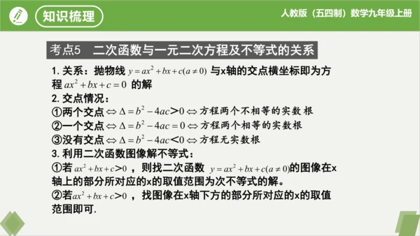 第22章二次函数（复习课件）-九年级数学上册同步精品课堂（人教版五四制）