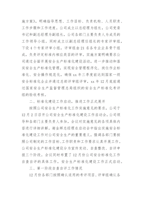 安全生产标准化自评报告范文.docx