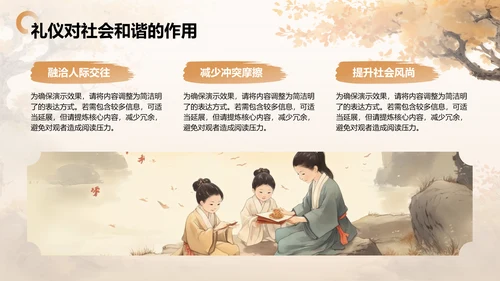 橙色水墨风中国传统礼仪文化与现代实践主题教育PPT模板