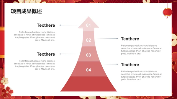 红色奢华新年元旦年度工作总结PPT