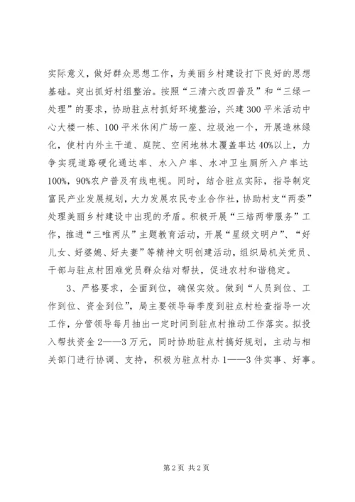 美丽乡村驻点帮扶的工作计划.docx