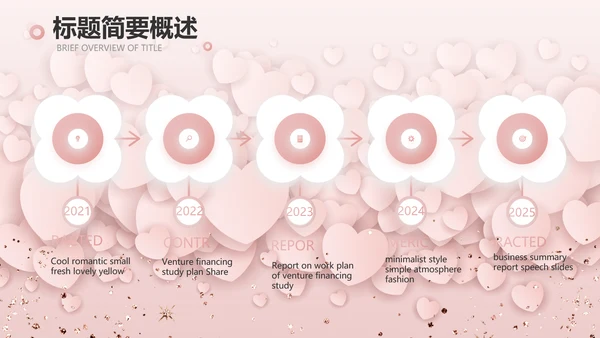 唯美浪漫爱情情人节成长纪念册动态PPT模板