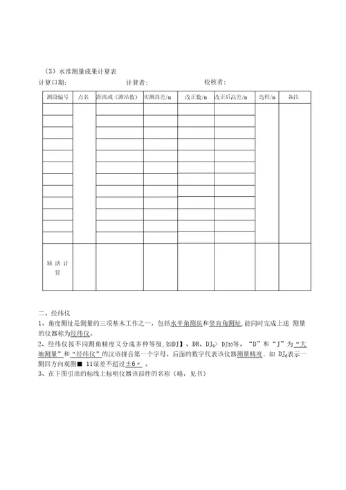 4、测量仪器基本操作