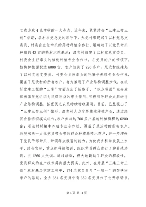 洛吉乡党建工作情况汇报材料.docx