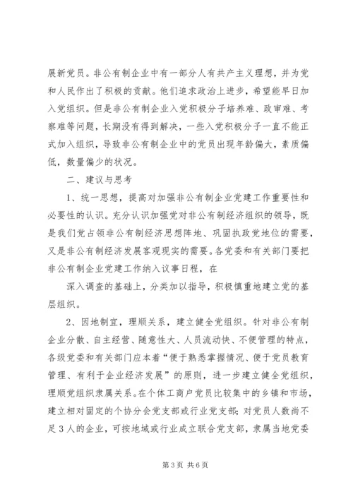 对非公有制企业党建工作的调查与思考 (2).docx