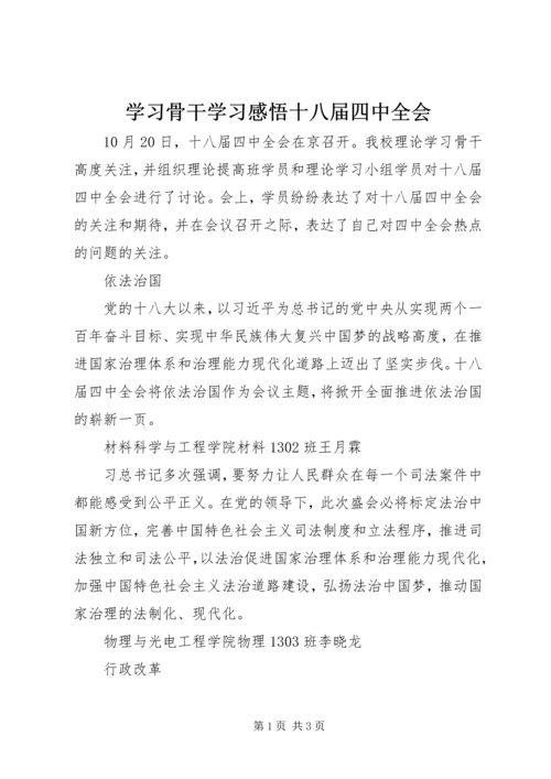 学习骨干学习感悟十八届四中全会.docx