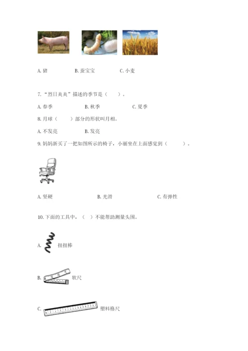 教科版二年级上册科学期末测试卷精品（有一套）.docx