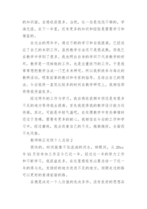 教师转正定级个人总结.docx