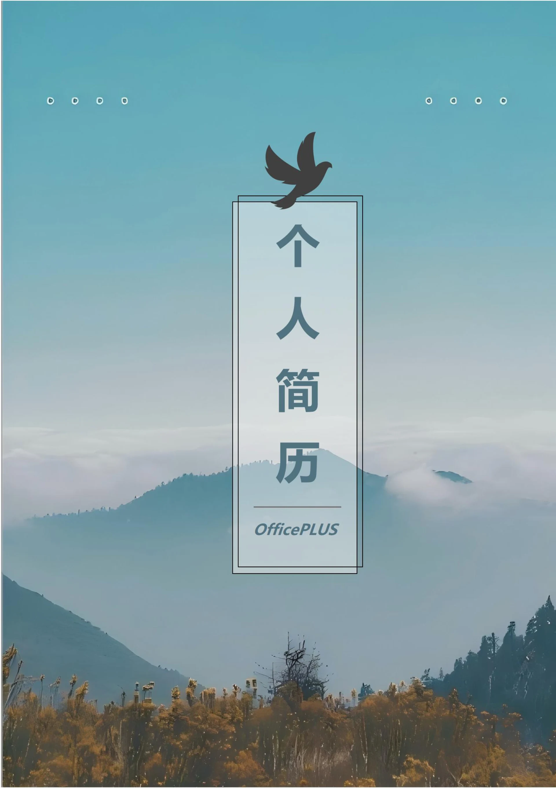 商务简约个人求职简历封面28